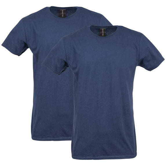 Gildan Mens Softstyle T-Shirt, 2XL, Navy (Pack of 2) 2 Navy