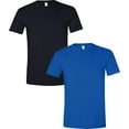 thumbnail image 1 of Gildan Mens Softstyle T-Shirt, 2XL, Royal (Pack of 2) (1 Black / 1 Royal), 1 of 1