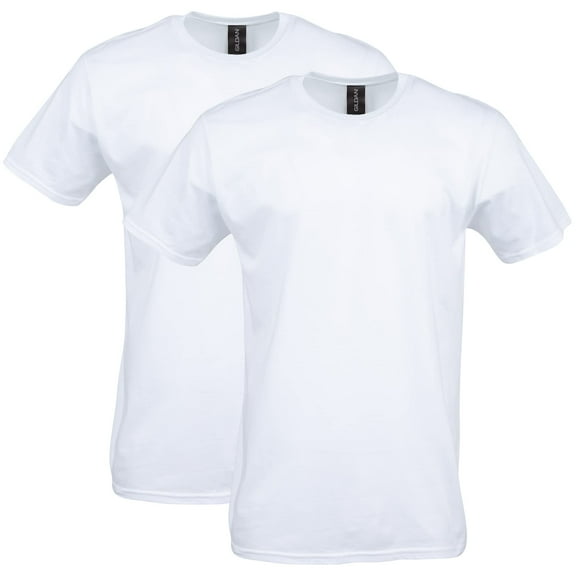Gildan Mens Softstyle T-Shirt, 2XL, White (Pack of 2) 2 White