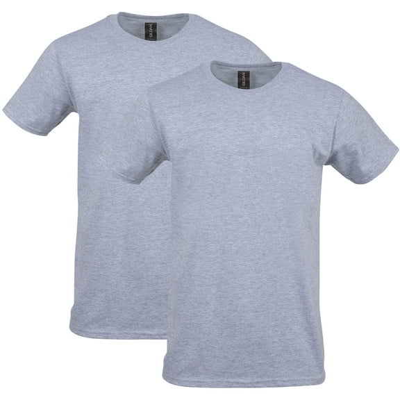 Gildan Mens Softstyle T-Shirt, 3XL, Sport Grey (Pack of 2) 2 Sport Grey