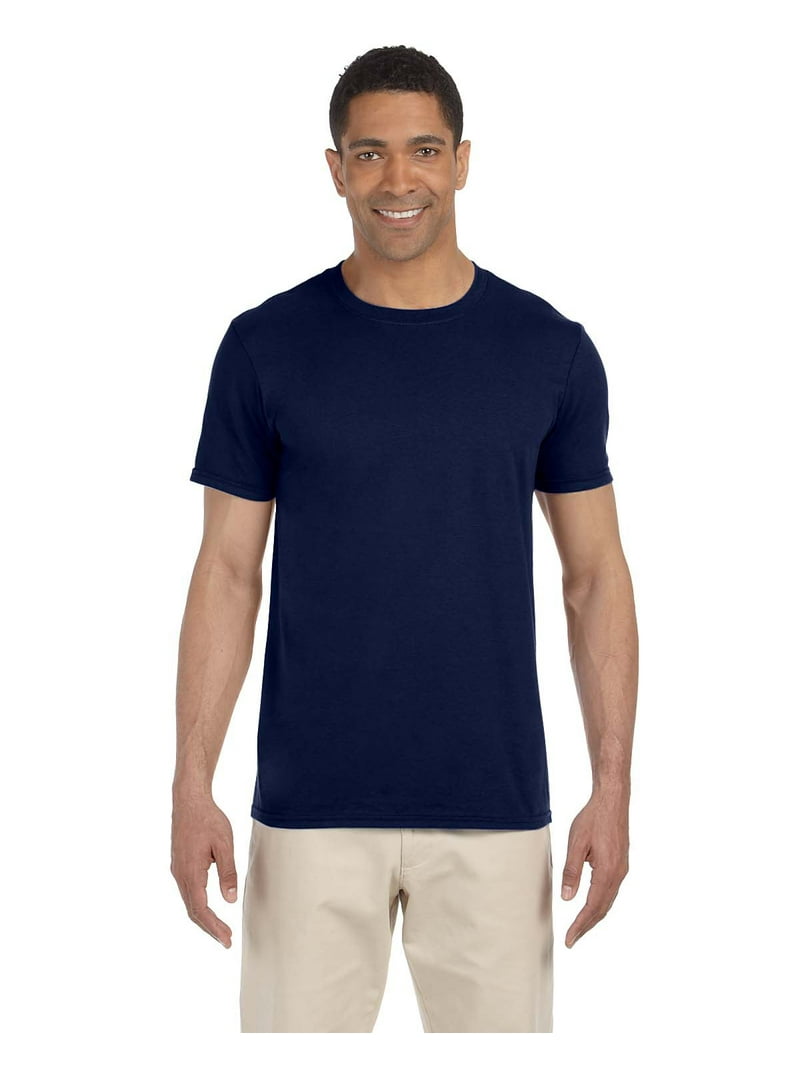 Gildan Softstyle Classic Cotton Men's T-Shirt, Size 4XL, Navy