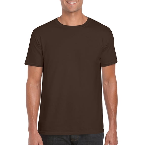 Gildan Mens Softstyle T-Shirt, L, Dark Chocolate