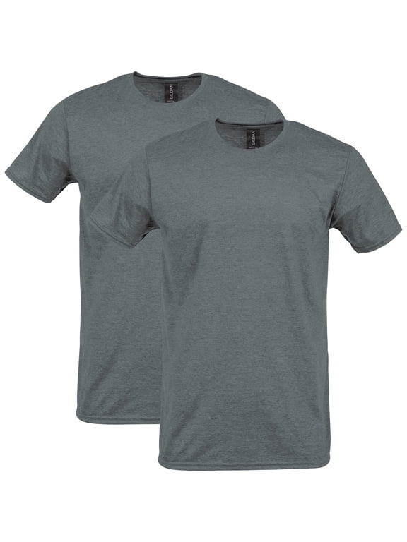 Mens Softstyle T-Shirt, L, Graphite Heather (Pack of 2) 2 Graphite Heather