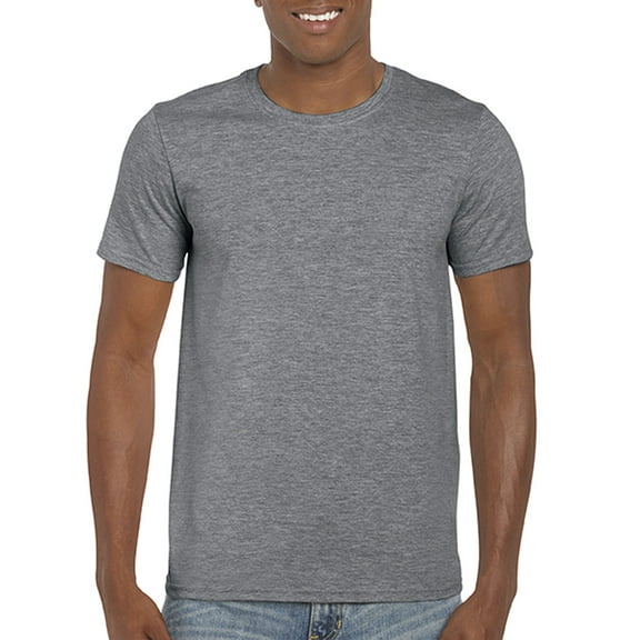 "Gildan Mens Softstyle T-Shirt, L, Graphite Heather"