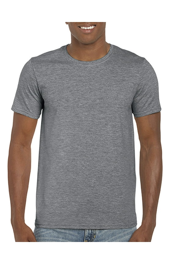 "Gildan Mens Softstyle T-Shirt, L, Graphite Heather"
