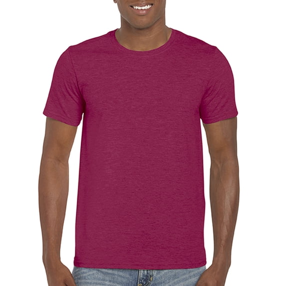 Gildan Mens Softstyle T-Shirt, L, Heather Cardinal Red