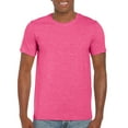 thumbnail image 1 of Gildan Mens Softstyle T-Shirt, L, Heather Heliconia, 1 of 3