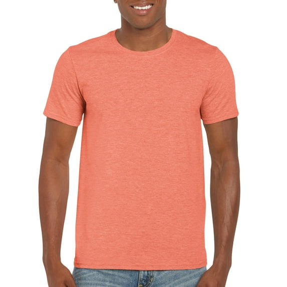 Gildan Mens Softstyle T-Shirt, L, Heather Orange