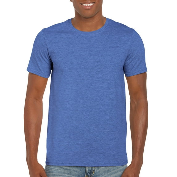 Gildan Mens Softstyle T-Shirt, L, Heather Royal