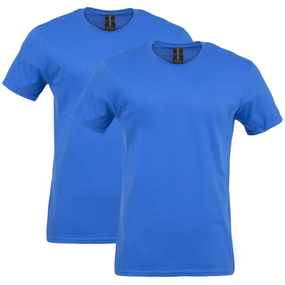 Gildan Mens Softstyle T-Shirt, L, Royal (Pack of 2) 2 Royal