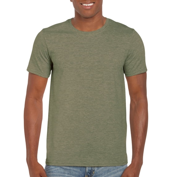 Gildan Mens Softstyle T-Shirt, S, Heather Military Green
