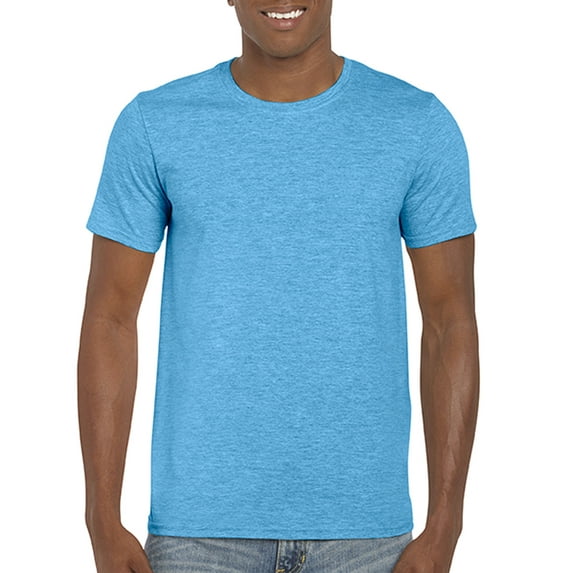 Gildan Mens Softstyle T-Shirt, S, Heather Sapphire