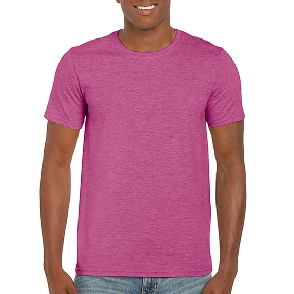 Gildan Mens Softstyle T-Shirt, XL, Heather Berry