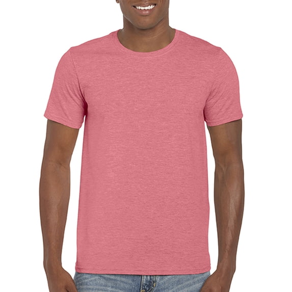 Gildan Mens Softstyle T-Shirt, XL, Heather Coral Silk