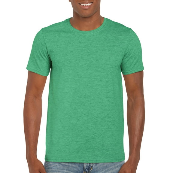 Gildan Mens Softstyle T-Shirt, XL, Heather Irish Green