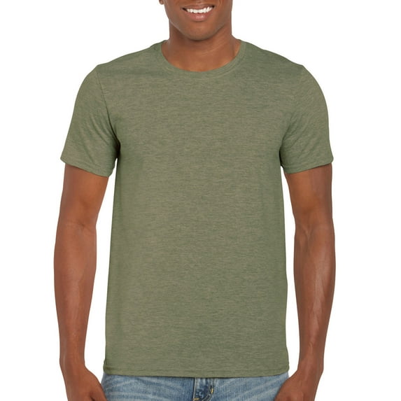 Gildan Mens Softstyle T-Shirt, XL, Heather Military Green