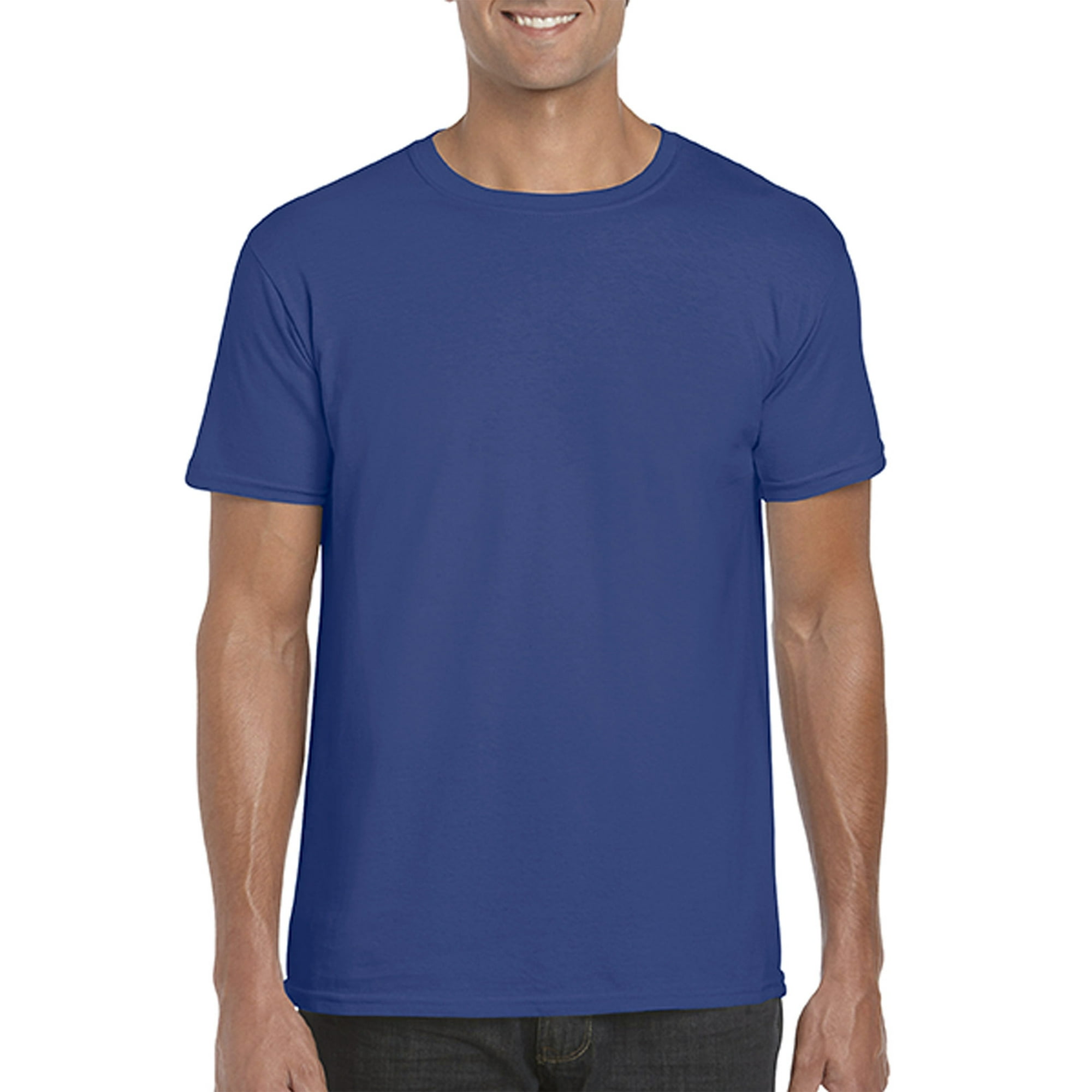 Gildan Men's T-Shirt - Blue - XXL