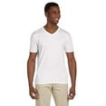 thumbnail image 1 of Gildan Mens Softstyle V-Neck T-Shirt, 2XL, White (Pack of 5) 5 White, 1 of 1