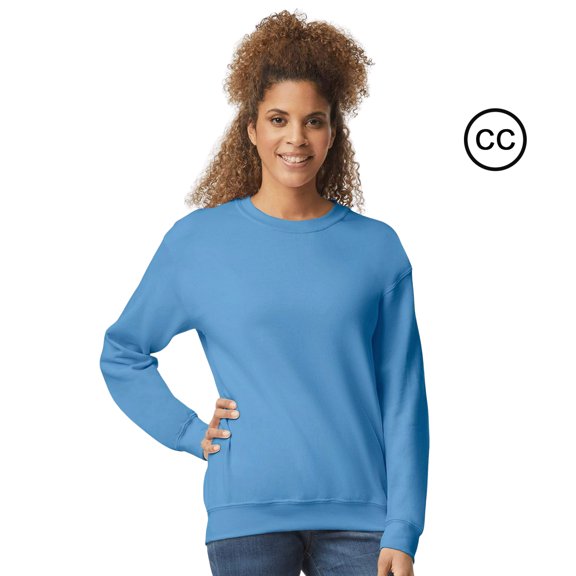 CROWN CRAZE Unisex Adult Fleece Crewneck Sweatshirt Classic Fit Heavy Blend Pullover Sweater for Men & Women (Carolina Blue, 5XL)