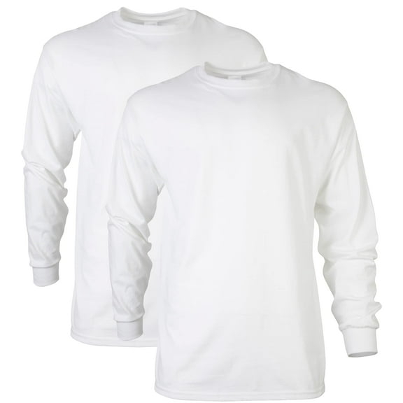 Gildan Mens Ultra Cotton Long Sleeve T-Shirt

, 2XL, White (Pack of 2) 2 White