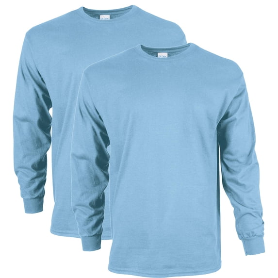 Gildan Mens Ultra Cotton Long Sleeve T-Shirt
, 3XL, Light Blue (Pack of 2) 2 Light Blue