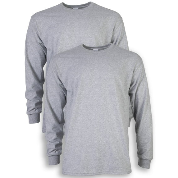 Gildan Mens Ultra Cotton Long Sleeve T-Shirt
, 4XL, Sport Grey (Pack of 2) 2 Sport Grey