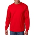 thumbnail image 1 of Gildan Mens Ultra Cotton Long Sleeve T-Shirt, M, Sand, 1 of 3