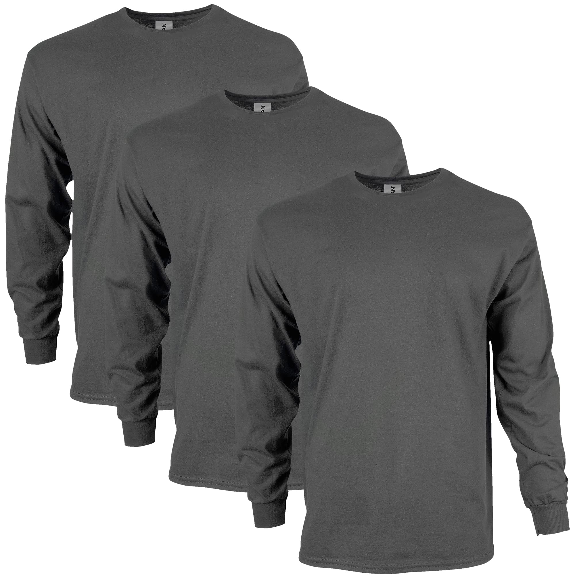 Gildan Men's Ultra Cotton Long Sleeve T-Shirt – Style G2400, Carolina Blue, Size Large - View #2