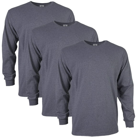 Gildan Mens Ultra Cotton Long Sleeve T-Shirt
, S, Dark Heather (Pack of 3) 3 Dark Heather
