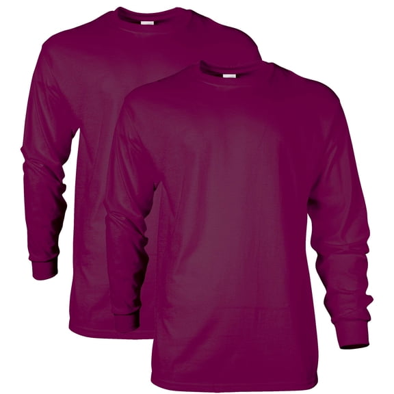 Gildan Mens Ultra Cotton Long Sleeve T-Shirt

, S, Maroon (Pack of 2) 2 Maroon