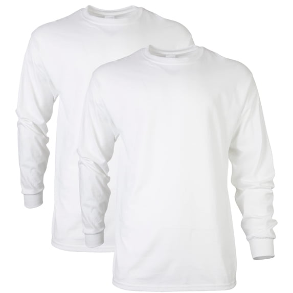 Gildan Mens Ultra Cotton Long Sleeve T-Shirt
, S, White (Pack of 2) 2 White