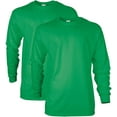 thumbnail image 1 of Gildan Mens Ultra Cotton Long Sleeve T-Shirt, Style G2400, Multipack 2 Irish Green 2-pack X-Large, 1 of 4