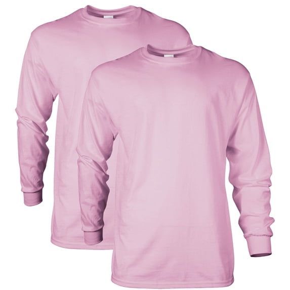 Gildan Mens Ultra Cotton Long Sleeve T-Shirt
, XL, Light Pink (Pack of 2) 2 Light Pink