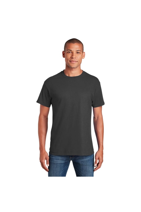 Mens Ultra Cotton Short Sleeve T-Shirt, 100% cotton Solid Classic T-Shirt Charcoal L