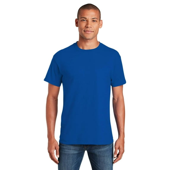 Gildan Mens Ultra Cotton Short Sleeve T-Shirt, 100% cotton Solid Classic T-Shirt Royal M