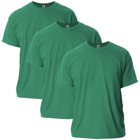 Gildan Mens Ultra Cotton T-Shirt, 2XL, Kelly (Pack of 3) 3 Kelly
