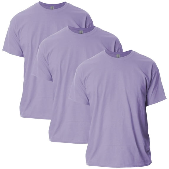 Gildan Mens Ultra Cotton T-Shirt, 2XL, Orchid (Pack of 3) 3 Orchid