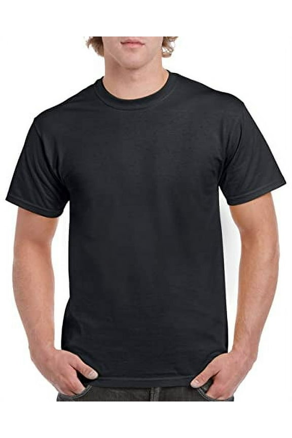 Mens Ultra CottonT-Shirt, M, Black (Pack of 2) 2 Black