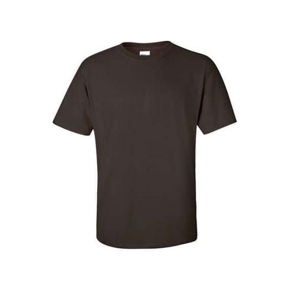 Gildan Mens Ultra Cotton T-Shirt, M, Dark Chocolate (Pack of 2) 2 Dark Chocolate