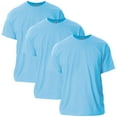 thumbnail image 1 of Gildan Mens Ultra Cotton T-Shirt, M, Light Blue (Pack of 3) 3 Light Blue, 1 of 1