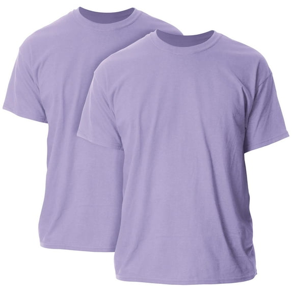 Gildan Mens Ultra Cotton T-Shirt, M, Orchid (Pack of 2) 2 Orchid