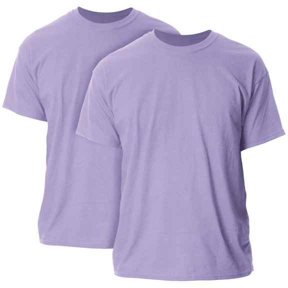 Gildan Mens Ultra CottonT-Shirt, M, Orchid (Pack of 2) 2 Orchid