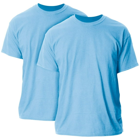 Gildan Mens Ultra Cotton T-Shirt, S, Light Blue (Pack of 2) 2 Light Blue