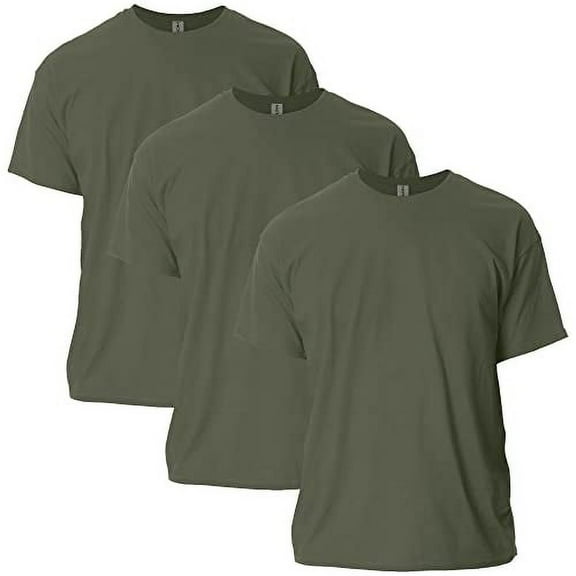 Gildan Mens Ultra Cotton T-Shirt, S, Military Green (Pack of 3) 3 Military Green