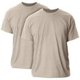 thumbnail image 1 of Gildan Mens Ultra Cotton T-Shirt, S, Sand (Pack of 2) 2 Sand, 1 of 1