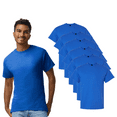 thumbnail image 1 of Gildan Mens Ultra Cotton T-Shirt | Short Sleeve Crew Neck Tees 6 oz, 100% Cotton Adult T-Shirts, Classic fit Rib collar Tee Shirt, Royal Color in 6 Pack, Size 4XL, 1 of 6