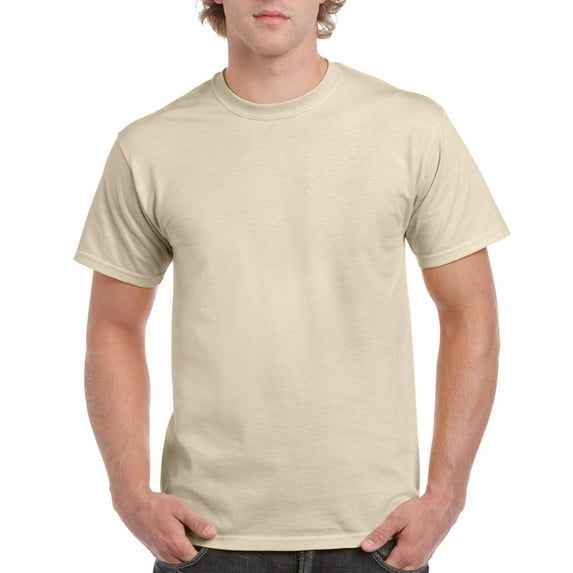 Gildan Mens Ultra Cotton T-Shirt, XL, Sand