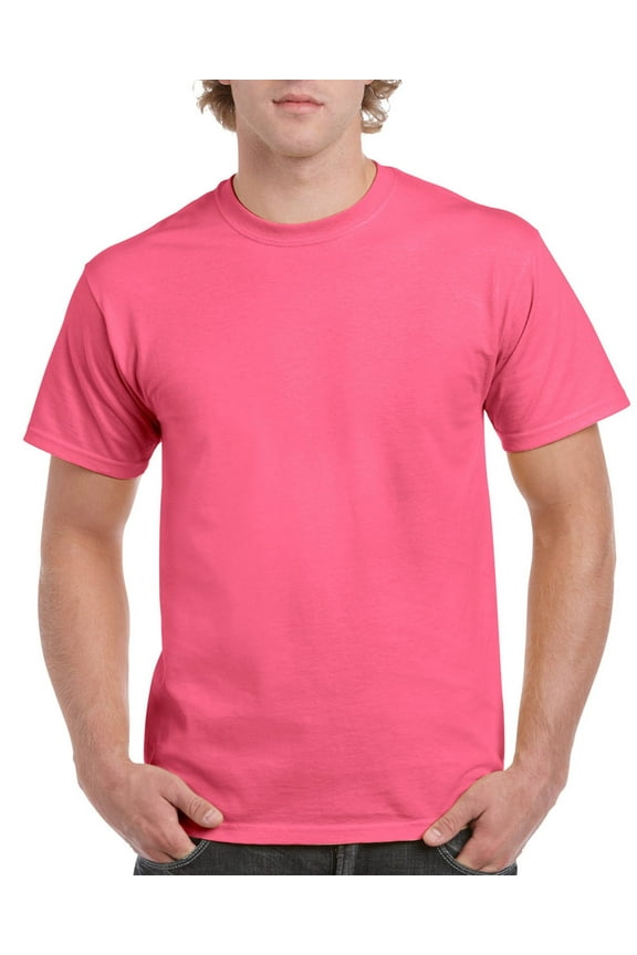 Mens Ultra Cotton T-Shirt, 5XL, Safety Pink