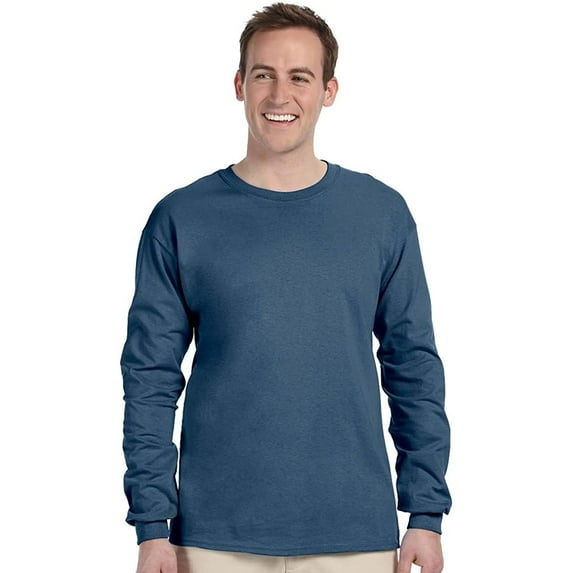 Gildan Mens Ultra Long Sleeve Rib-Knit Cuffs T-Shirt