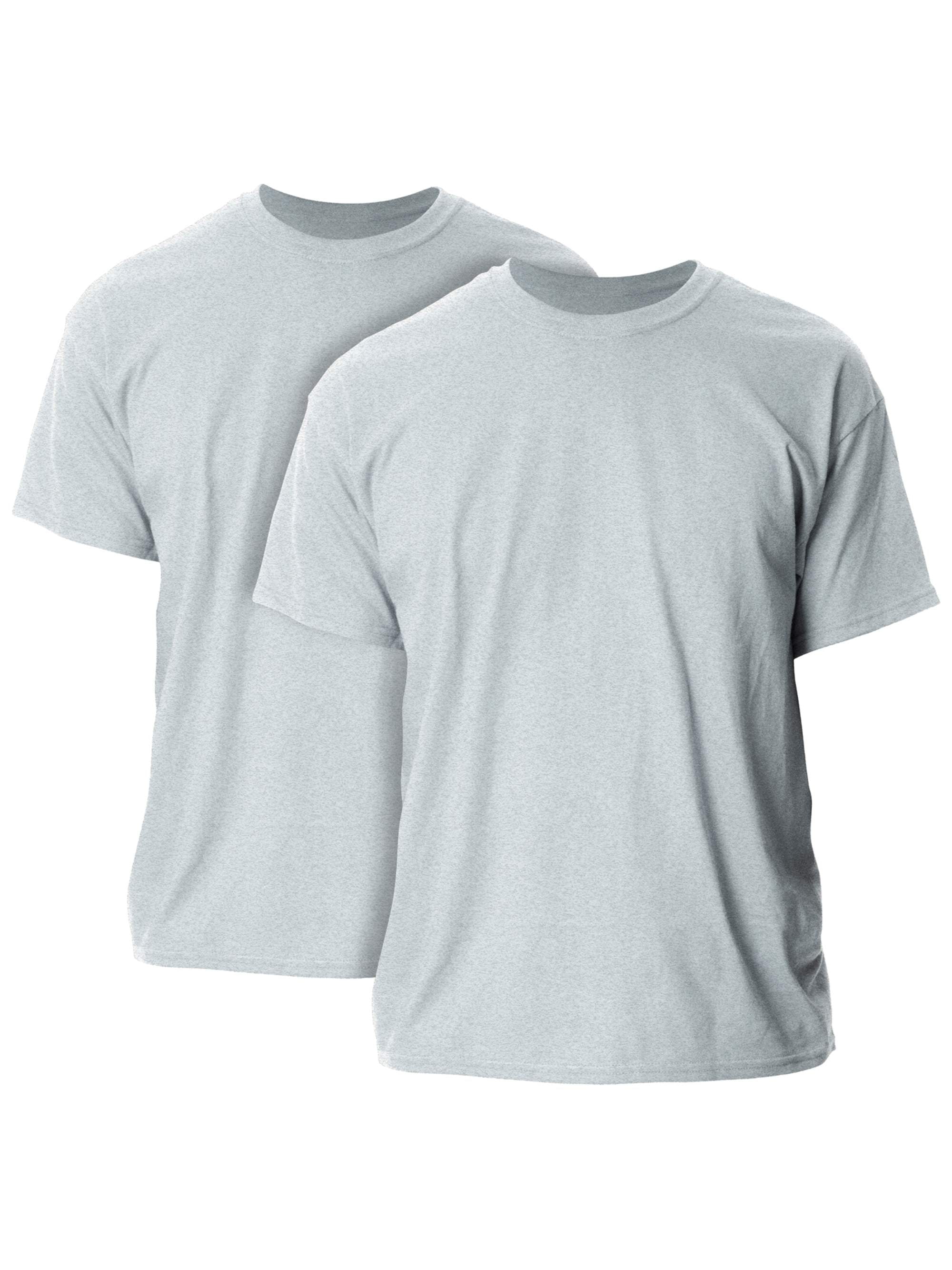 Gildan Men's Ultra Cotton T-Shirt - Heavyweight 6 Oz, 100% Cotton, Multipack Basics, Ash Grey